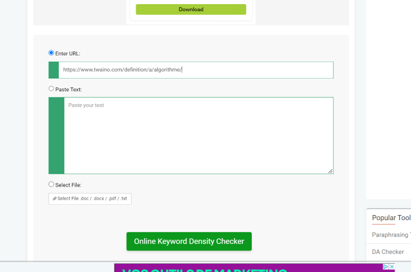 seo keyword density tool