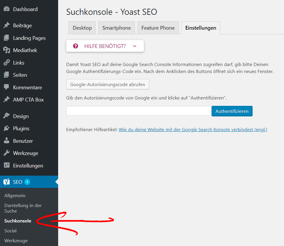 yoast seo search console