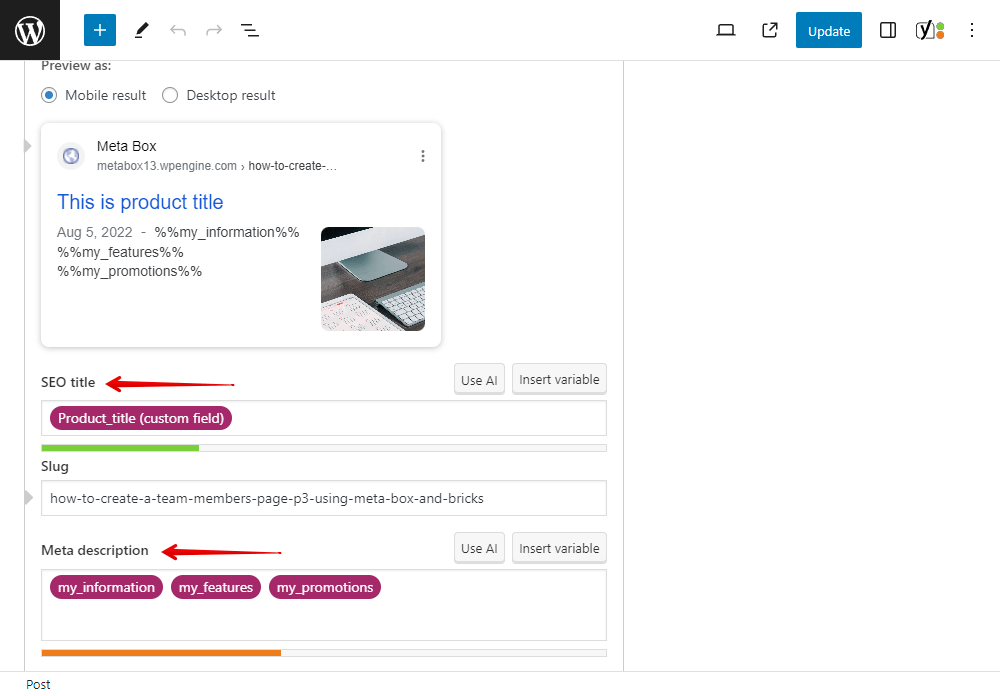 on page seo meta tags