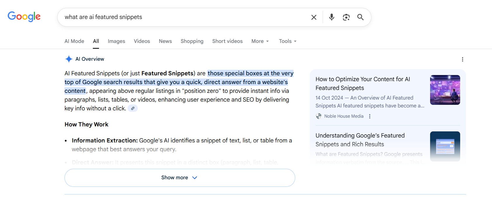 optimize google search results