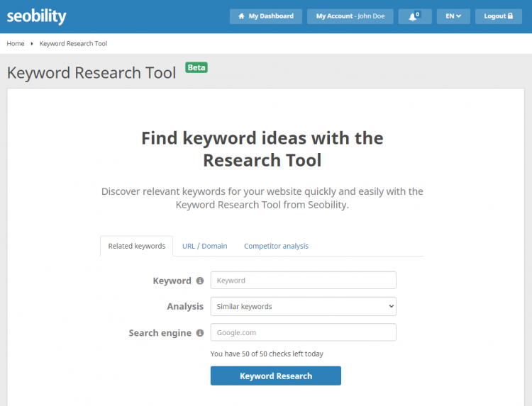 seo keyword research and analysis
